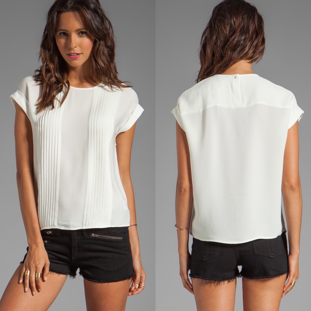 THEORY Sellida Blouse in White